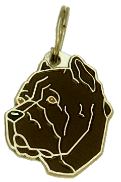 CANE CORSO ORECCHIE TAGLIATE BRINDLE - Medagliette per cani, medagliette per cani incise, medaglietta, incese medagliette per cani online, personalizzate medagliette, medaglietta, portachiavi